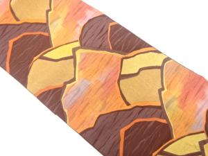 山並模様織り出し　名古屋帯